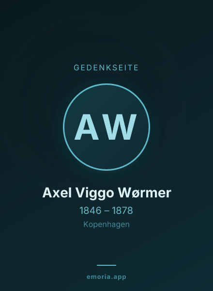 Gedenkportrait von Axel Viggo Wørmer