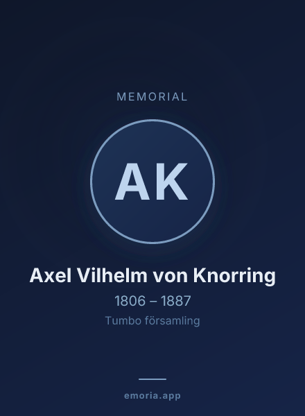 Memorial portrait of Axel Vilhelm von Knorring