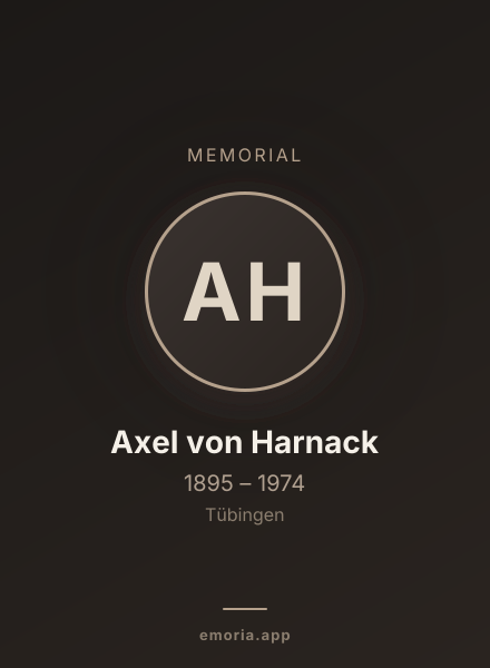Memorial portrait of Axel von Harnack