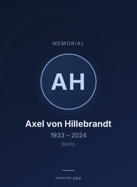 Memorial portrait of Axel von Hillebrandt