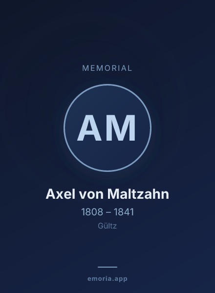 Memorial portrait of Axel von Maltzahn