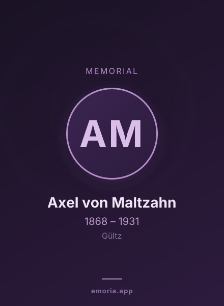 Memorial portrait of Axel von Maltzahn