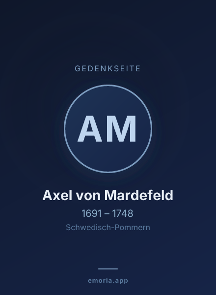 Gedenkportrait von Axel von Mardefeld
