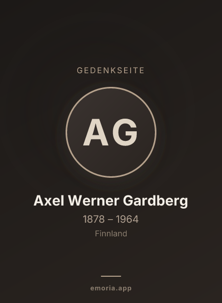 Gedenkportrait von Axel Werner Gardberg