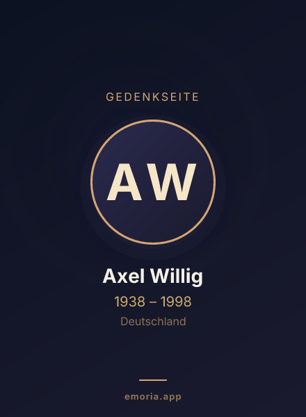 Gedenkportrait von Axel Willig
