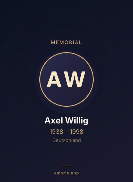 Memorial portrait of Axel Willig