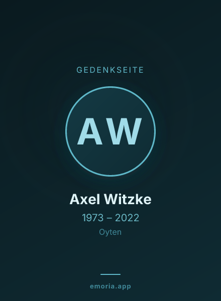 Gedenkportrait von Axel Witzke