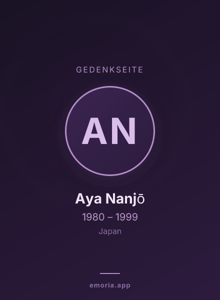 Gedenkportrait von Aya Nanjō