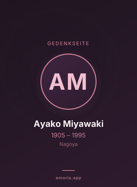 Gedenkportrait von Ayako Miyawaki