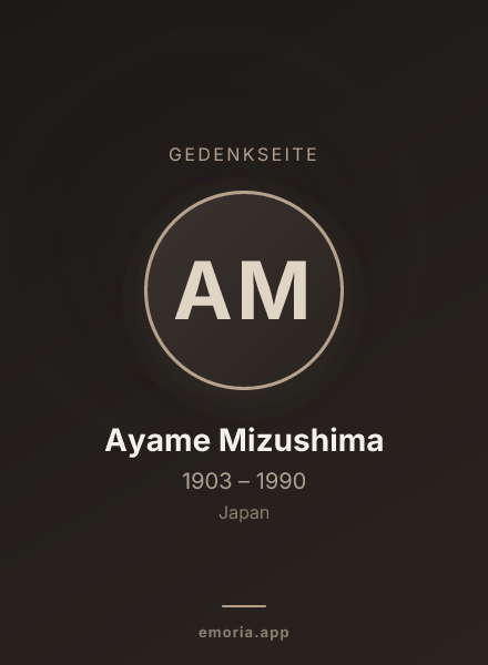 Gedenkportrait von Ayame Mizushima