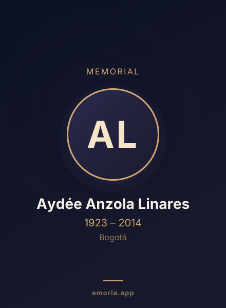 Memorial portrait of Aydée Anzola Linares