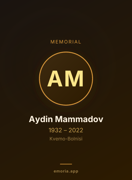 Memorial portrait of Aydin Mammadov