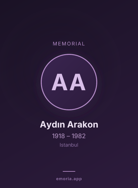 Memorial portrait of Aydın Arakon