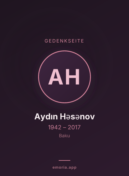 Gedenkportrait von Aydın Həsənov