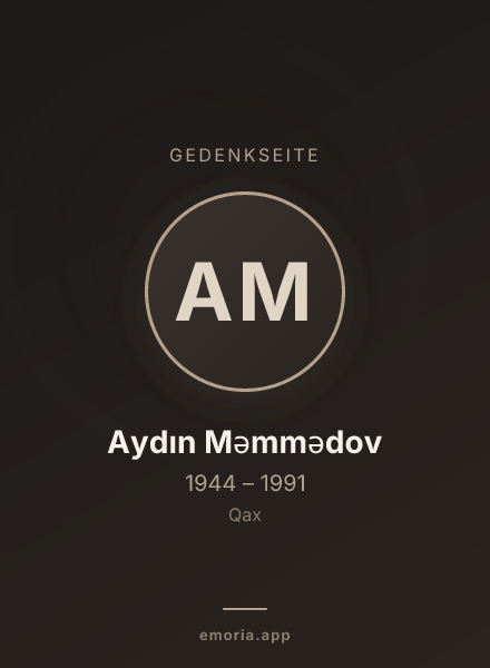 Gedenkportrait von Aydın Məmmədov