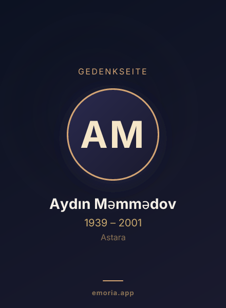 Gedenkportrait von Aydın Məmmədov