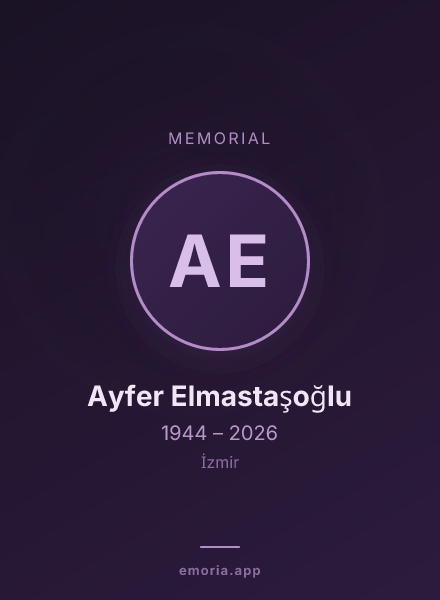 Memorial portrait of Ayfer Elmastaşoğlu