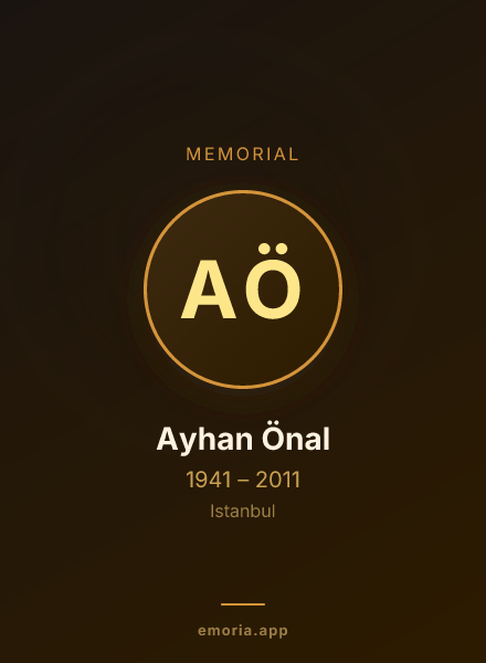 Memorial portrait of Ayhan Önal
