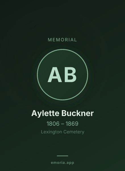 Memorial portrait of Aylette Buckner