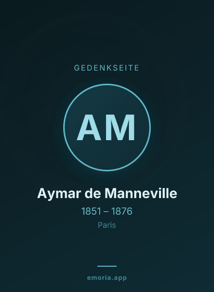 Gedenkportrait von Aymar de Manneville