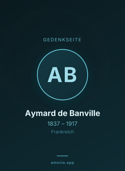 Gedenkportrait von Aymard de Banville
