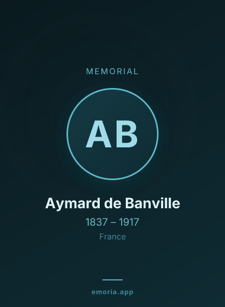 Memorial portrait of Aymard de Banville