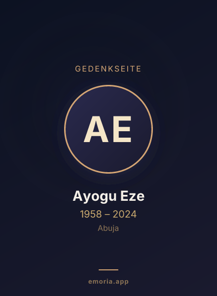 Gedenkportrait von Ayogu Eze