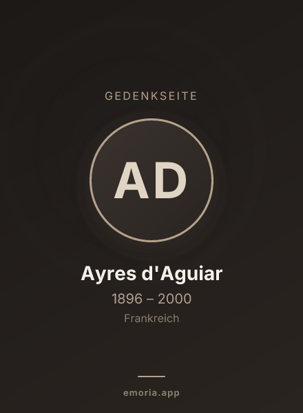 Gedenkportrait von Ayres d'Aguiar