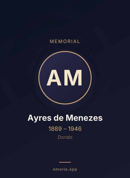 Memorial portrait of Ayres de Menezes