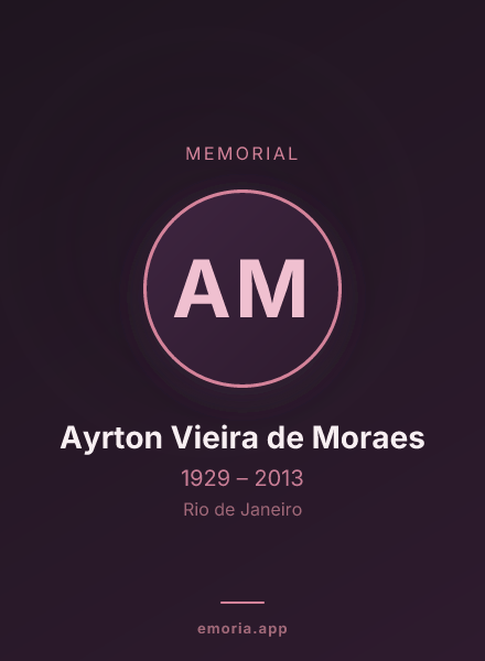 Memorial portrait of Ayrton Vieira de Moraes
