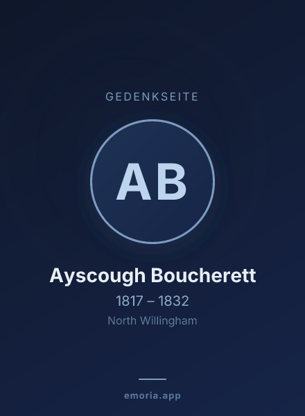 Gedenkportrait von Ayscough Boucherett