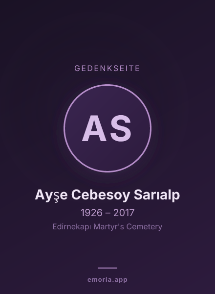 Gedenkportrait von Ayşe Cebesoy Sarıalp