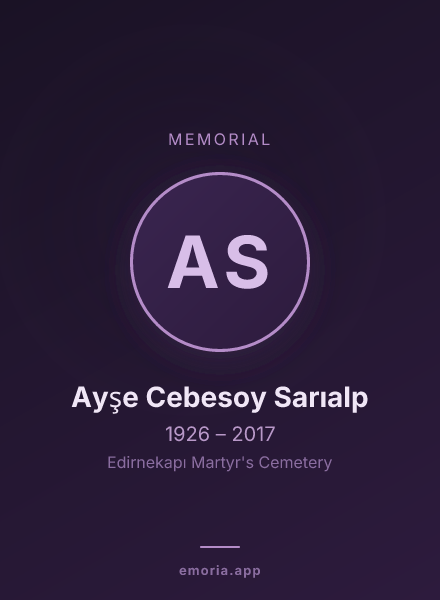 Memorial portrait of Ayşe Cebesoy Sarıalp