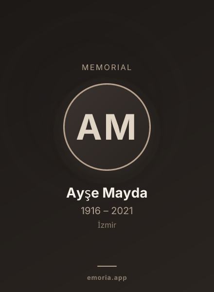 Memorial portrait of Ayşe Mayda
