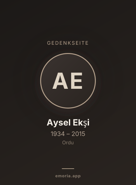 Gedenkportrait von Aysel Ekşi