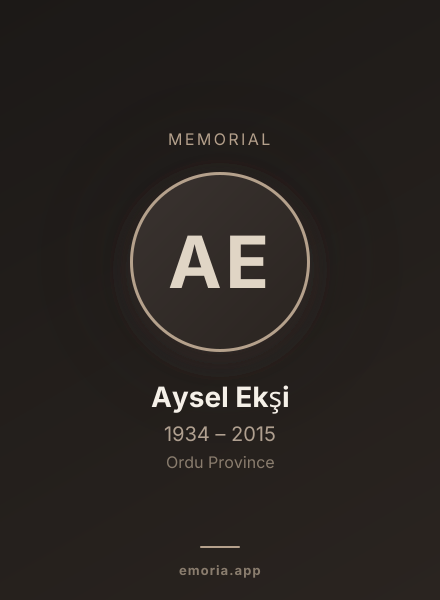 Memorial portrait of Aysel Ekşi