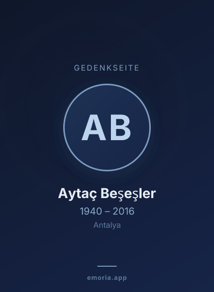 Gedenkportrait von Aytaç Beşeşler