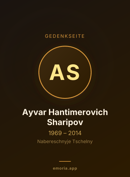 Gedenkportrait von Ayvar Hantimerovich Sharipov