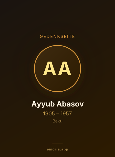 Gedenkportrait von Ayyub Abasov