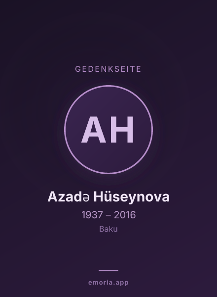 Gedenkportrait von Azadə Hüseynova