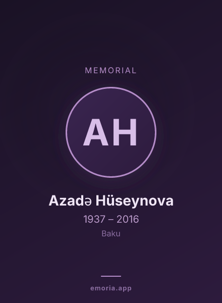 Memorial portrait of Azadə Hüseynova