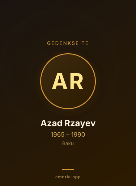 Gedenkportrait von Azad Rzayev