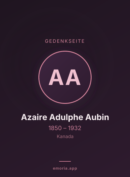 Gedenkportrait von Azaire Adulphe Aubin