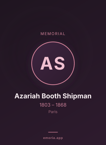 Memorial portrait of Azariah Booth Shipman