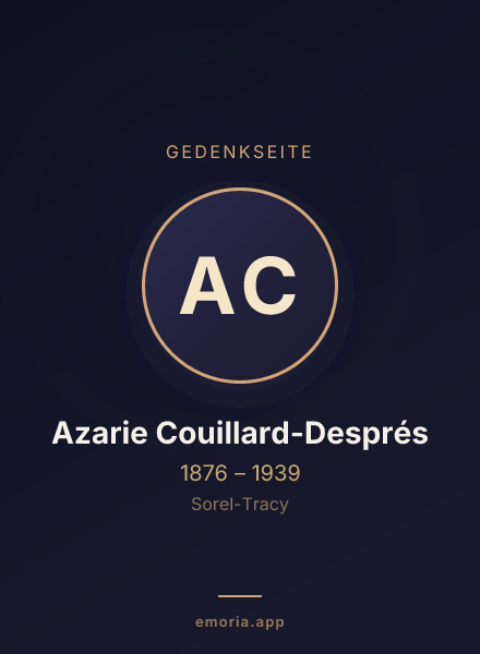 Gedenkportrait von Azarie Couillard-Després