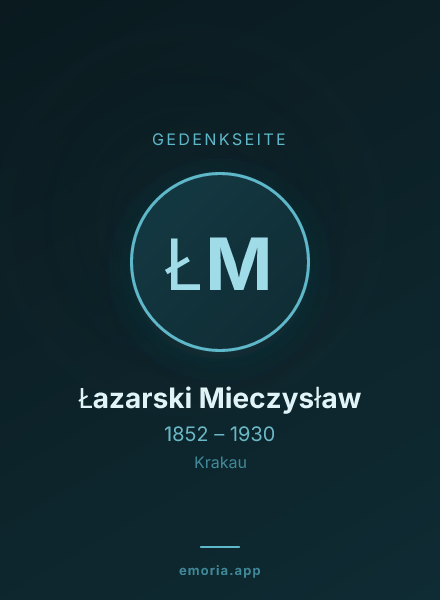 Gedenkportrait von Łazarski Mieczysław