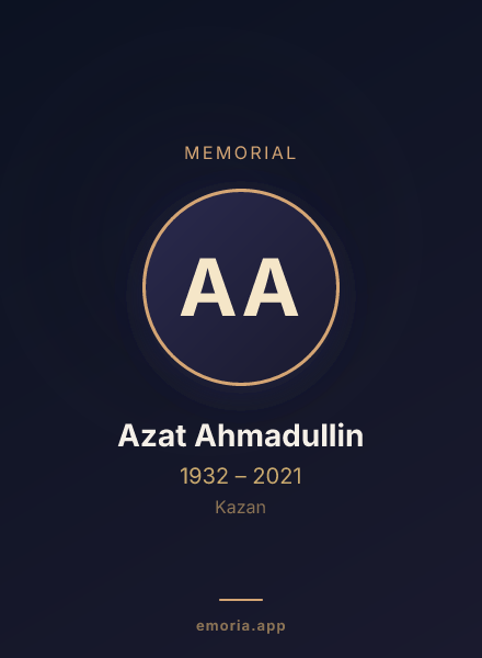 Memorial portrait of Azat Ahmadullin
