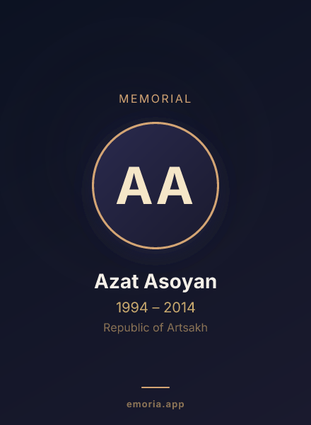 Memorial portrait of Azat Asoyan