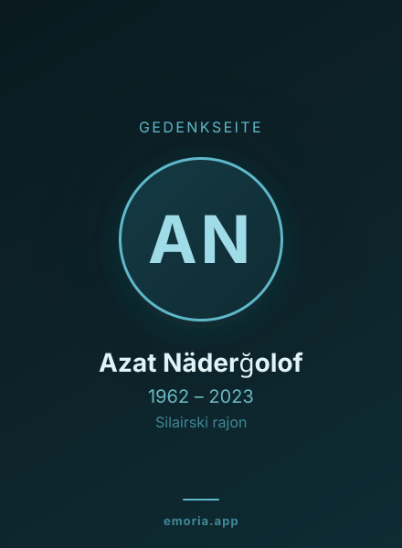 Gedenkportrait von Azat Näderğolof