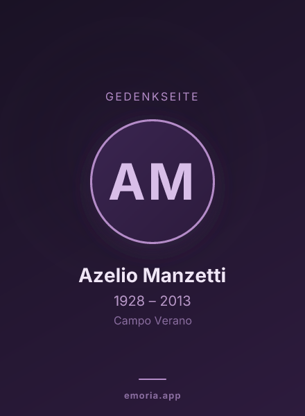 Gedenkportrait von Azelio Manzetti